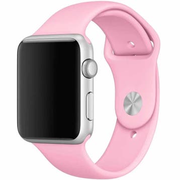 Apple Watch bandje Teyra - siliconen - helder roze - helder, Verzenden, Nieuw