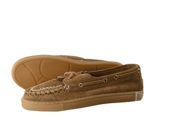Manfield Instappers in maat 38 Cognac, Kleding | Dames, Overige kleuren, Verzenden, Instappers, Zo goed als nieuw