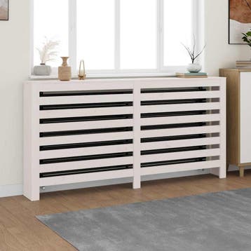 vidaXL Radiatorombouw 169x19x84 cm massief grenenhout wit, Verzenden, Nieuw