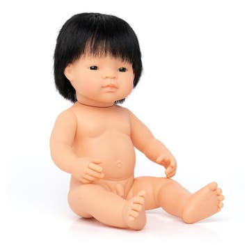 Miniland pop Aziatische jongen 38cm van €29,99 voor €26,99, Ophalen of Verzenden, Nieuw