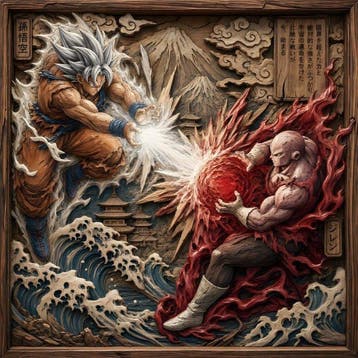 daveY - GOKU ULTRA INSTINCT vs JIREN x WOODEN CARVING -, Nieuw