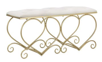 BANKJE HART CREMA CM 105X37,5X51,5, Ophalen of Verzenden, Nieuw