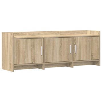 vidaXL TV-kast 130 x 33 x 47 cm Sonoma Eiken Bewerkt hout, Minder dan 50 cm, Verzenden, Nieuw, Minder dan 100 cm