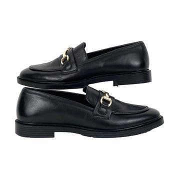 Manfield - Dames loafers - Zwart - Maat 38, Nieuw