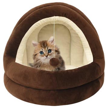 vidaXL Kattenmand 40x40x35 cm bruin en crèmekleurig, Verzenden, Nieuw