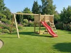 Veiling - Vrijstaande speeltoren met schommel+glijbaan 410x3, Nieuw