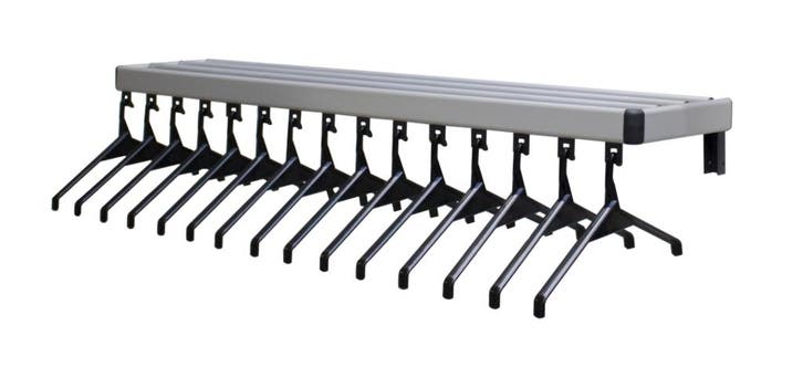 Wand Horeca Garderoberrek inclusief hangers Aluminium 15..., Zakelijke goederen, Horeca | Meubilair en Inrichting, Verzenden