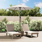 vidaXL Parasol 200x224 cm aluminium zandwit, Verzenden, Nieuw, 2 tot 3 meter