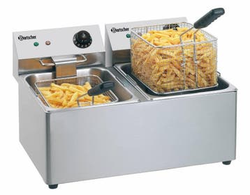Friteuse 2 x 8 Liter - HORECATOPPER - 2 x 3250 Watt, Verzenden, Nieuw in verpakking