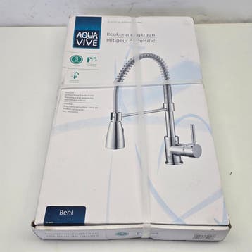 AquaVive Keukenmengkraan Beni met Handdouche Chroom | Nieuw, Antiek en Kunst, Ophalen of Verzenden