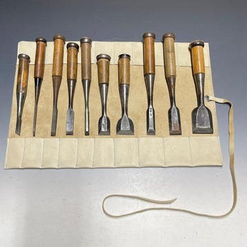 Tataki Oire Nomi | Bench Chisels Set w/ Roll Case -