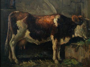École animalière européenne (XIX) - La Vache à l’étable
