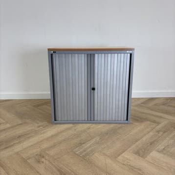 Emmein roldeurkast vv 1 legbord + sleutel,  (hxbxd) 76x80x45, Ophalen of Verzenden, Gebruikt