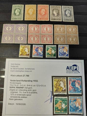 Nederland 1899 - Kavel Nederland postfris - NVPH 50-55, Gestempeld