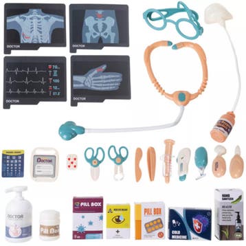Ruhhy kinderdoktersset 26-delig – medische trolley met EC., Ophalen of Verzenden, Nieuw