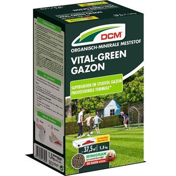 Gazonmest Vital-Green | DCM | 1.5 kg (37.5 m², MINIGRAN®), Verzenden, Nieuw