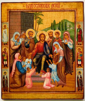 Icoon - Russisch-orthodoxe icoon Zegening van de kinderen