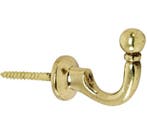 Schroefhaak Kogel 35mm messing gelakt, Verzenden, Nieuw