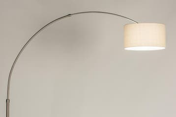 Rietveld Vloerlampen - Beige - Staal, Stof, Verzenden, Nieuw