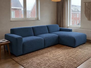 Loungebank Delft - loungebanken - Blauw, Huis en Inrichting, Nieuw, 150 cm of meer, Stof, 300 cm of meer