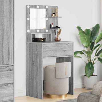 vidaXL Slaapkamer Kaptafels Grijs Sonoma 80 x 39,6 x 135 cm, Verzenden, Nieuw