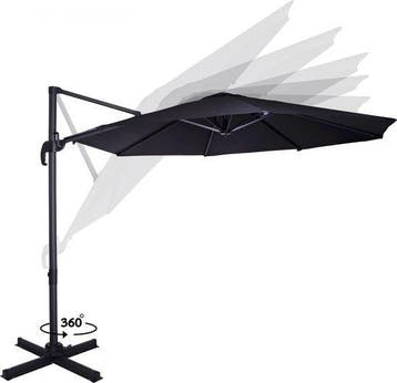 2dekans | VONROC Premium Zweefparasol Bardolino Ø300cm –, Ophalen of Verzenden, Zo goed als nieuw
