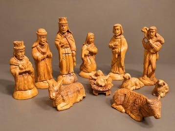 Kerststal - Olive - Prachtige kerstgroep, Antiek en Kunst