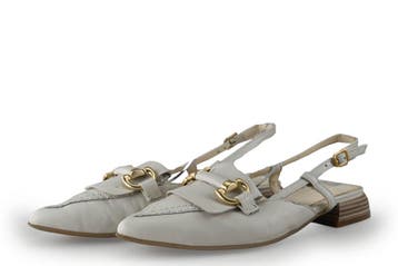 Manfield Slingbacks in maat 38 Wit, Verzenden, Wit, Manfield, Gedragen