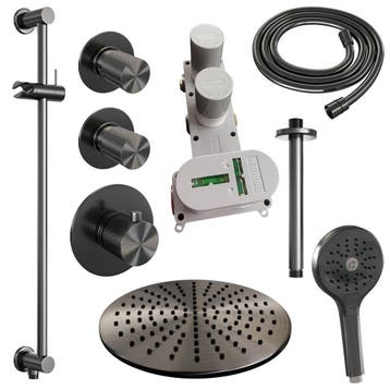 Brauer Gunmetal Carving Thermostatische Regendoucheset, Ophalen of Verzenden, Nieuw