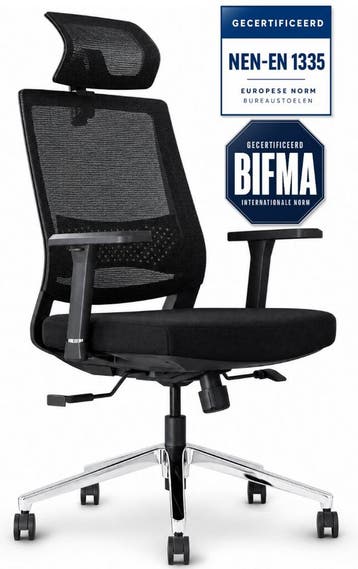 Stane® Ergonomische Bureaustoel met hoofdsteun – Office, Ophalen of Verzenden, Zo goed als nieuw