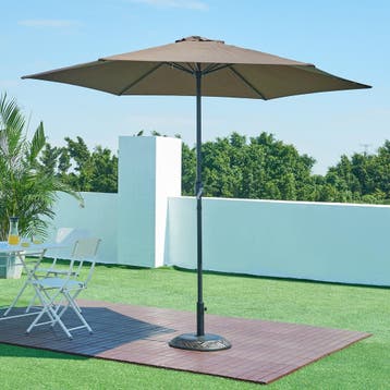 Parasolvoet Bisegna parasolhouder beton rond Ø50x7 cm bronsk, Verzenden, Nieuw