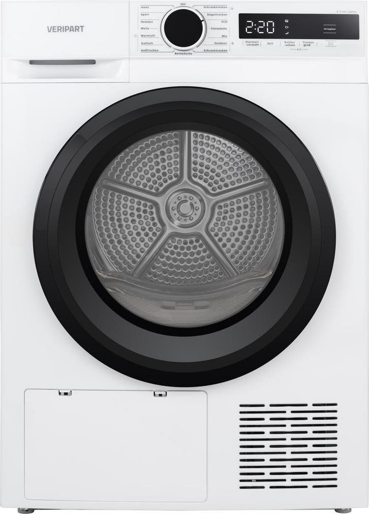 Veripart VPDR9cwde - Warmtepompdroger - 9 kg - Energieklasse, Witgoed en Apparatuur, Wasdrogers, Voorlader, 85 tot 90 cm, Ophalen of Verzenden