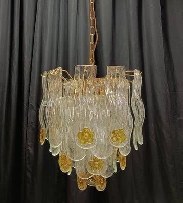 Zanchi - Kroonluchter - Lijstjes met bloemen - Muranoglas -