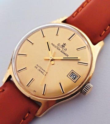 Meister Anker - Swiss patented (Ebauches Bettlach) gold, Nieuw