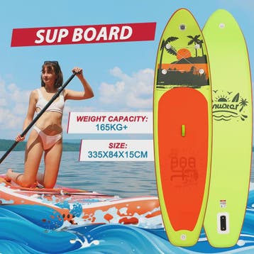 FunWater Opblaasbaar SUP Board 335x84x15cm - Anti-slip, Comp, Watersport en Boten, Verzenden, Nieuw