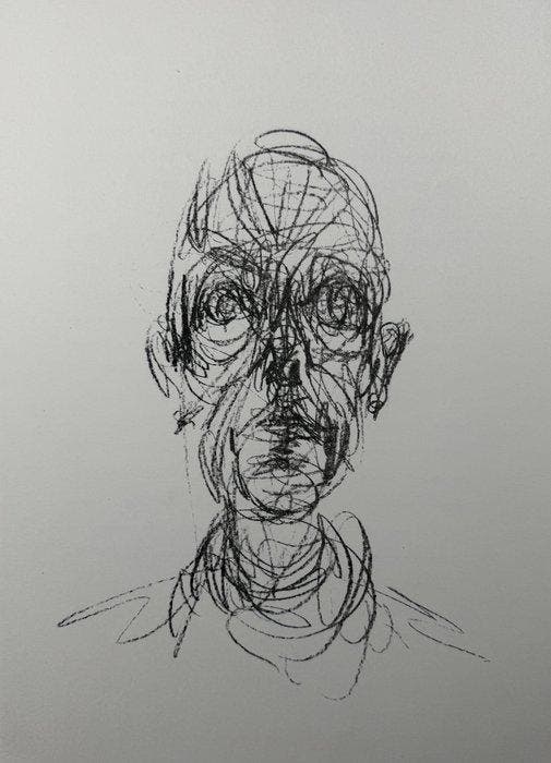 Giacometti Alberto (1901 - 1966) - Tête Dun Homme, Antiek en Kunst, Antiek | Overige Antiek