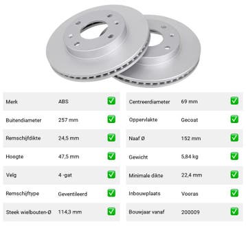 Remschijven Kia Magentis 2.0 (GD, MS) Van 2001-05 tot 2005-0, Verzenden, Nieuw, Kia