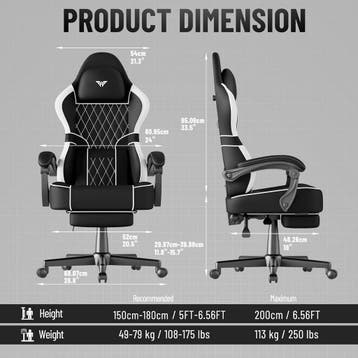 Ferghana Gaming stoel, ergonomisch, bureaustoel van stof, pv, Verzenden, Zo goed als nieuw