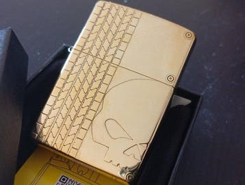 Zippo, Harley Davidson Skull Full Brass - Special Edition -, Nieuw