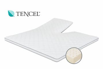 Talalay topper de luxe - 8cm - Split - 140/200, Verzenden, Wit, Overige typen, Nieuw