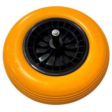 Antilek kruiwagenwiel PU 4.00x8 - lange as 20cm, Ophalen of Verzenden, Nieuw