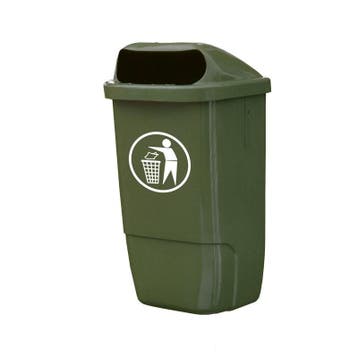 Kunststof buitenafvalbak DIN Contenur 50 liter groen, 40 liter of meer, Ophalen of Verzenden, Nieuw, Kunststof