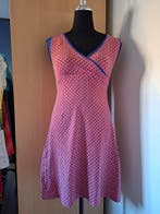 Froy & Dind retro jurk rood/blauwe print maat M, Kleding | Dames, Jurken, Maat 38/40 (M), Zo goed als nieuw, Froy & Dind (organic cotton)