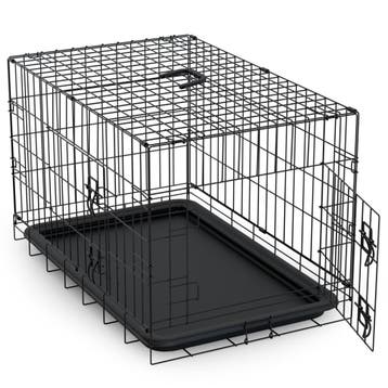 Avalo Hondenbench L - Opvouwbaar - 2 Deuren - 92x57x64 CM, Dieren en Toebehoren, Hondenbenches, Verzenden, Nieuw