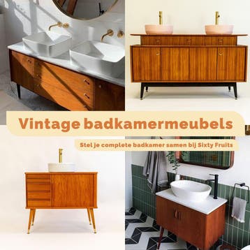 Badkamerkast | Vintage | STEL SAMEN | Retro |, Ophalen of Verzenden, Zo goed als nieuw, Wastafelkast
