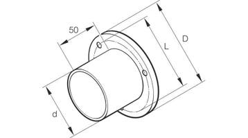 Eberspächer flens 50 mm kunststof, Ophalen of Verzenden, Nieuw