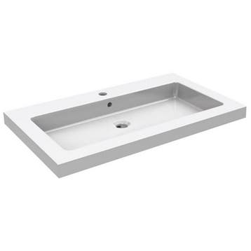 Wiesbaden Kera Wastafel Enkel met 1 Kraangat - 60x46x5cm -, Ophalen of Verzenden, Nieuw