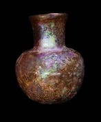 Oud-Romeins - Romeinse flacon van sterk iriserend glas - 1e