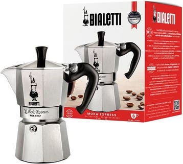 Bialetti Moka Express - Percolator - 6 kops - Aluminium, Verzenden, Nieuw