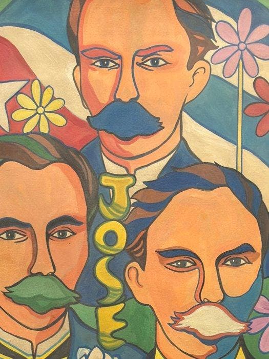 Raúl Martinez González (1927-1995) - Jose Martí - Poet,, Antiek en Kunst, Kunst | Designobjecten